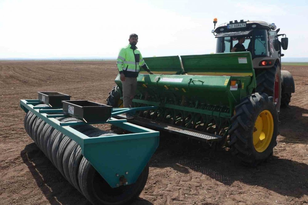 Konya'nın ilçesinde bir ilk... Alternatif ürün ekildi