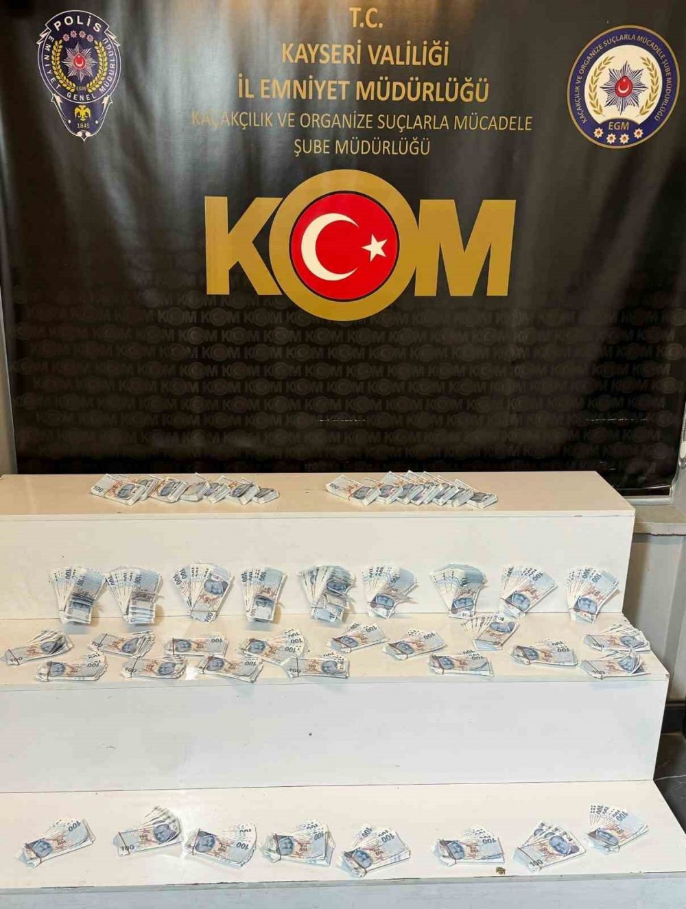 Kayseri’de 469 bin 600 TL sahte para ele geçirildi