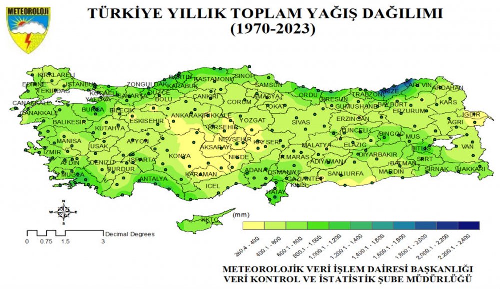 Tüm zamanların yağış rekoru 491,5 kilogram ile o ilçede ölçüldü