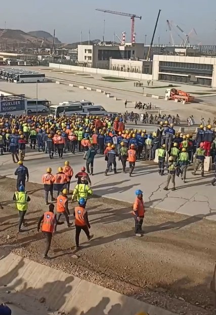 Akkuyu Nükleer Güç Santrali inşaat sahasında 'maaş' gerginliği