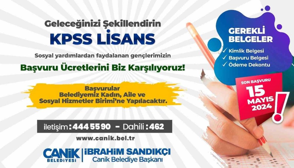 Bu ilçede KPSS ücretlerini belediye karşılayacak!