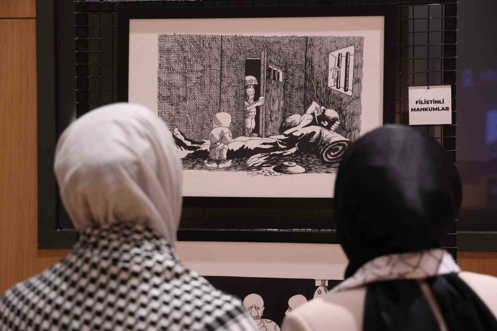Filistinli karikatüristin sergisi Konyalılarla buluşuyor