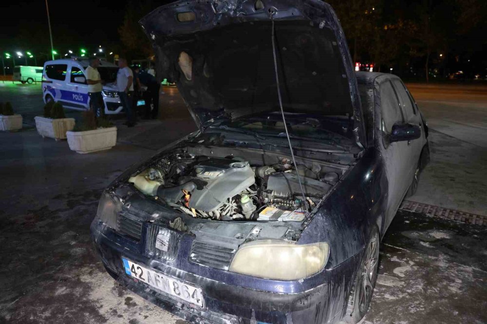 Konya'da arkadaştan alınan emanet aracın başına gelmeyen kalmadı