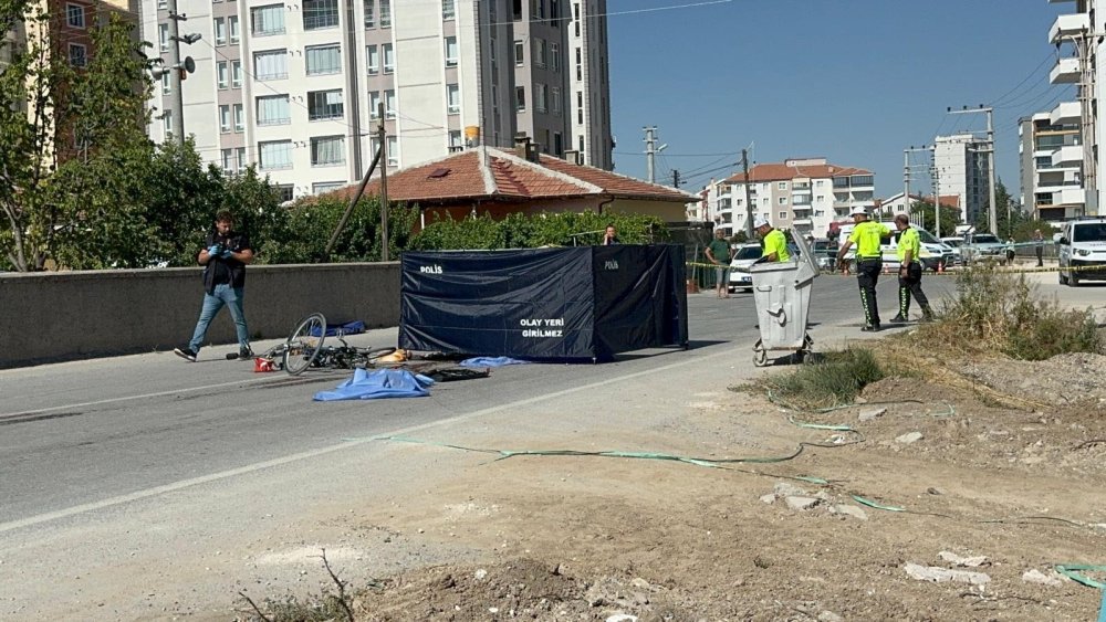 Konya'da beton mikseri tehlike saçtı! Bisikletli adam hayatını kaybetti