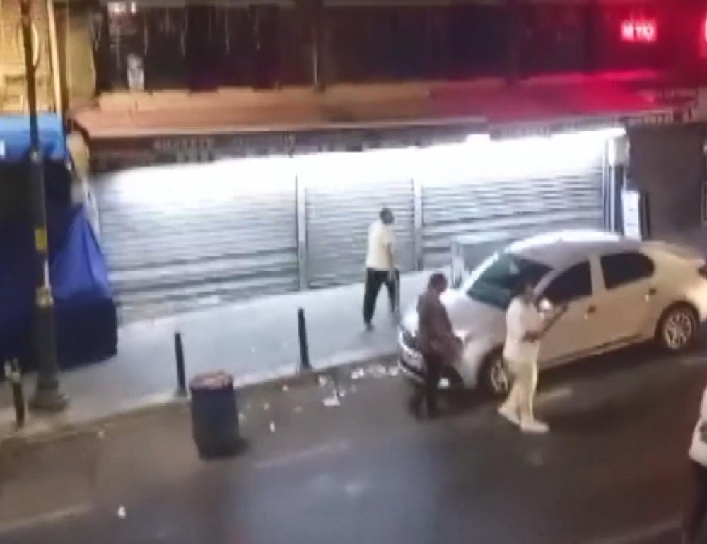 Şişli'de silahlı kavga kamerada