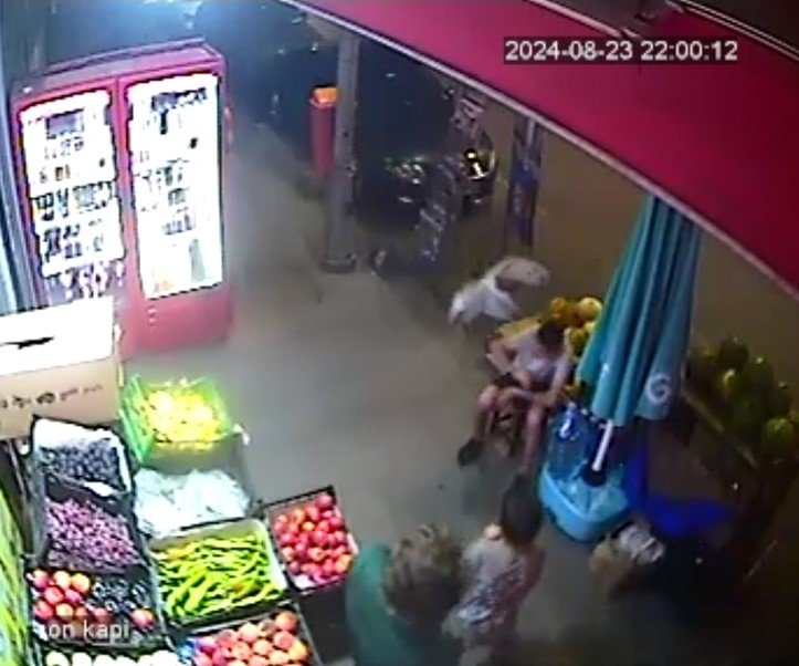 Boğazında yemek kalan martı adeta yardım istedi