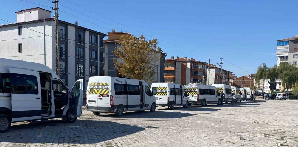 Konya'da okul servislerine denetim