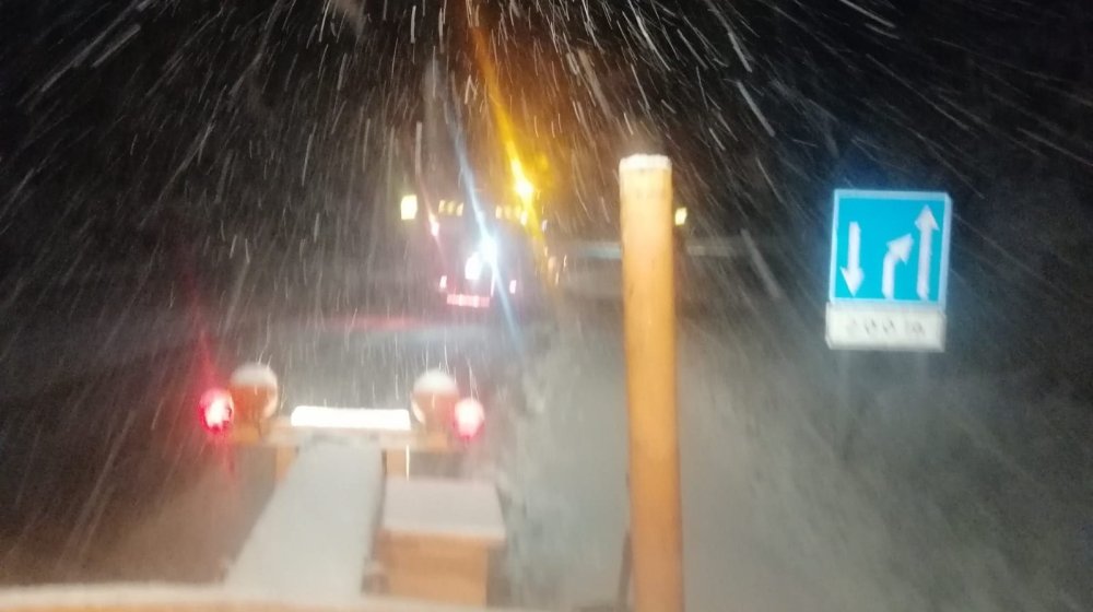 Antalya-Konya karayolunda kar yağışı