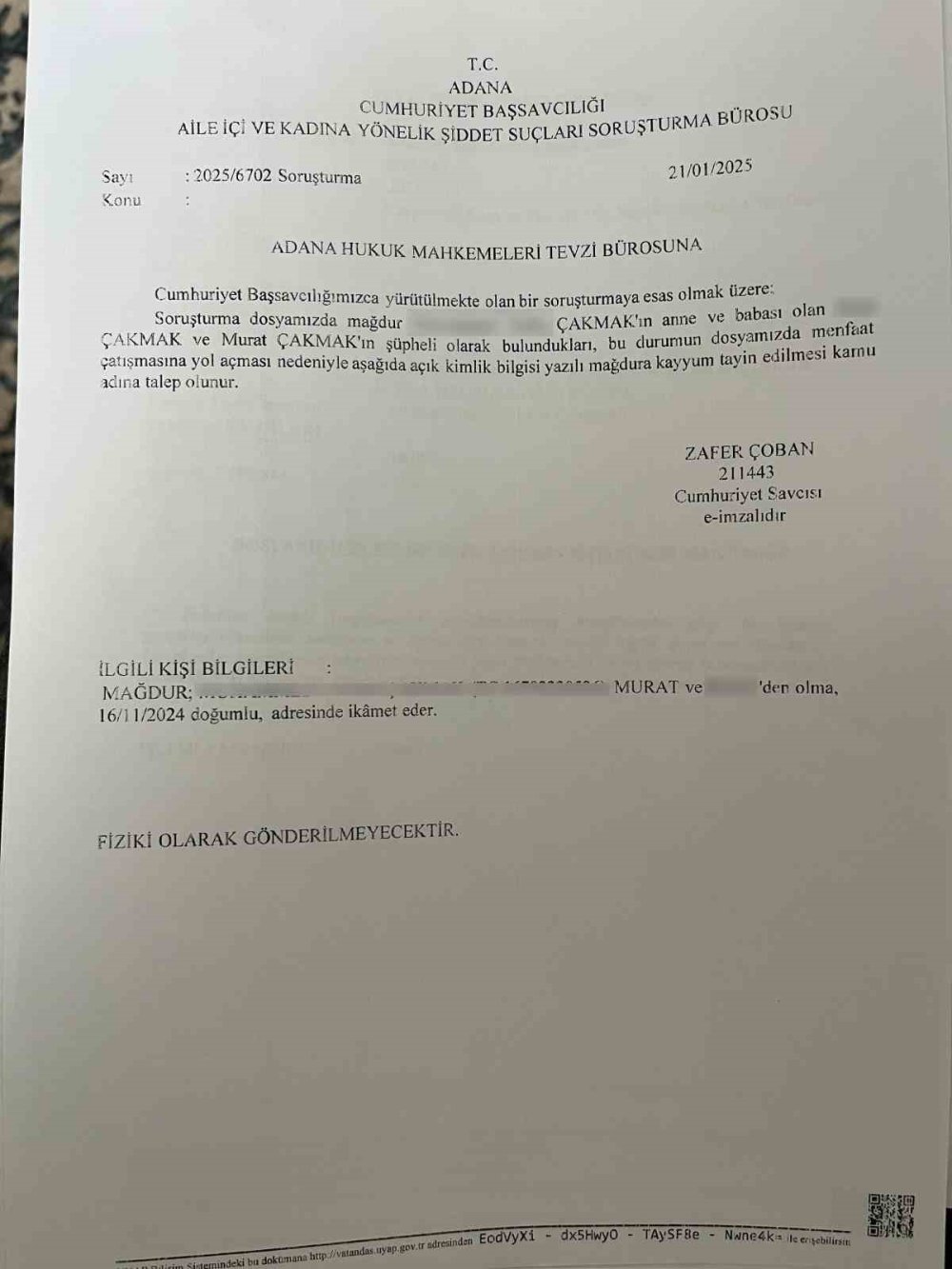 Topuk kanı muamması... Adana'da 2.5 aylık bebeğe kayyum atandı