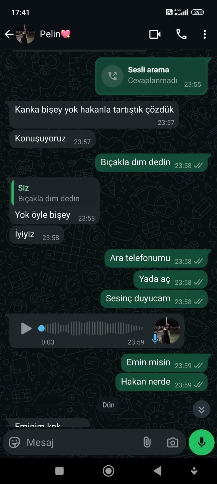 Erkek arkadaşını öldürdü, arkadaşına bunları yazdı