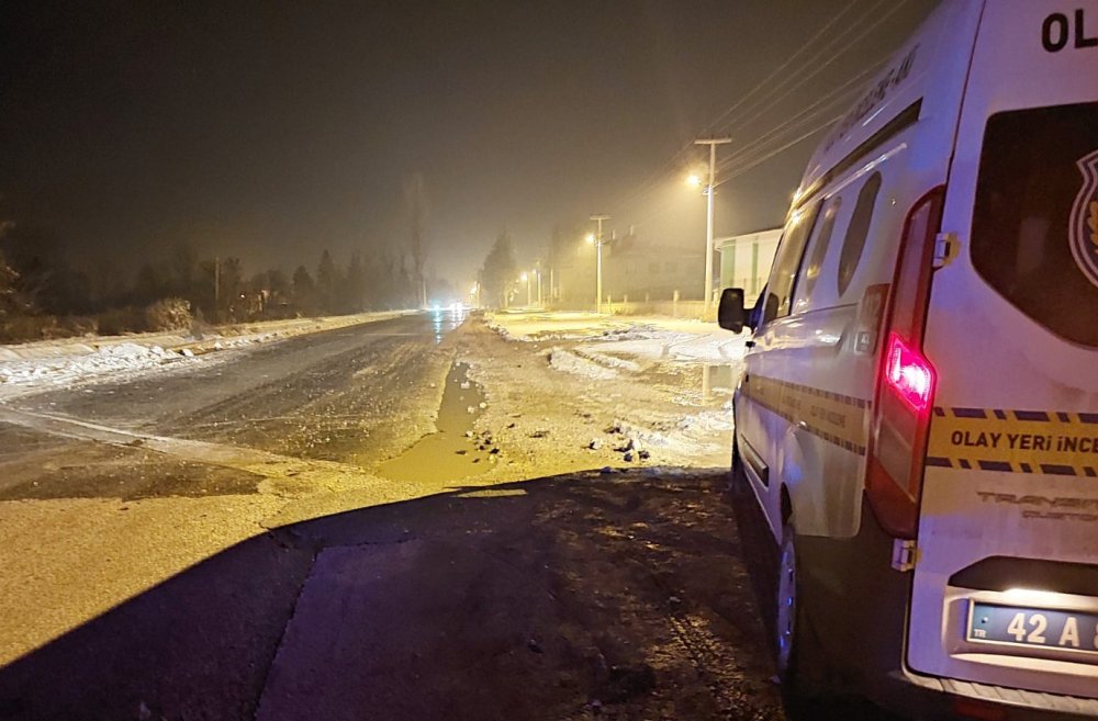 Konya'da aracın çarptığı yaya hayatını kaybetti, sürücü kaçtı