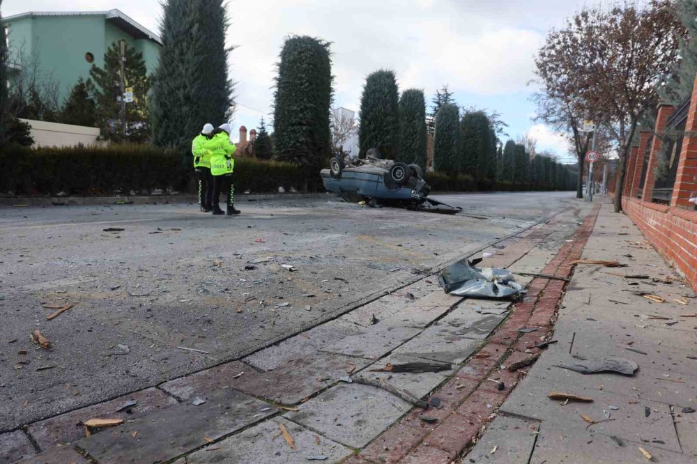 Konya'da 50 günde 5 trafik cezası yiyen sürücünün kullandığı Tofaş takla attı