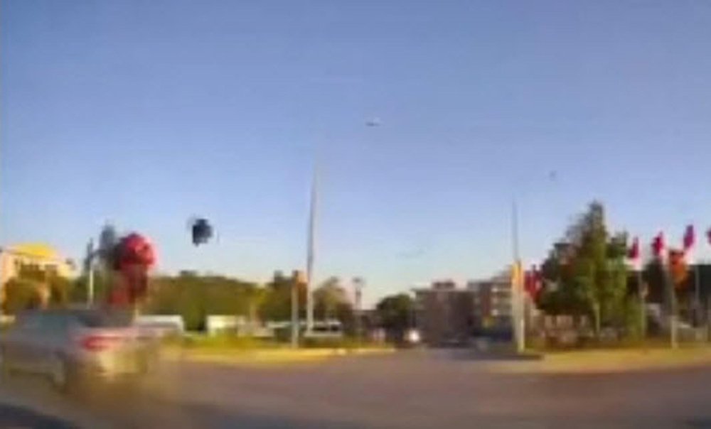 Kuryenin öldüğü kaza kamerada