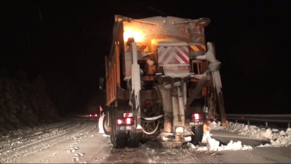Kar yağışı etkili olmuştu... Antalya-Konya karayolunda son durum