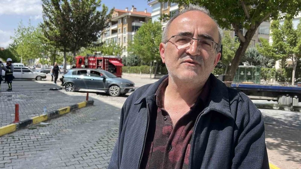 Konya'da otomobil alevlere teslim oldu! O anlar kayıtta