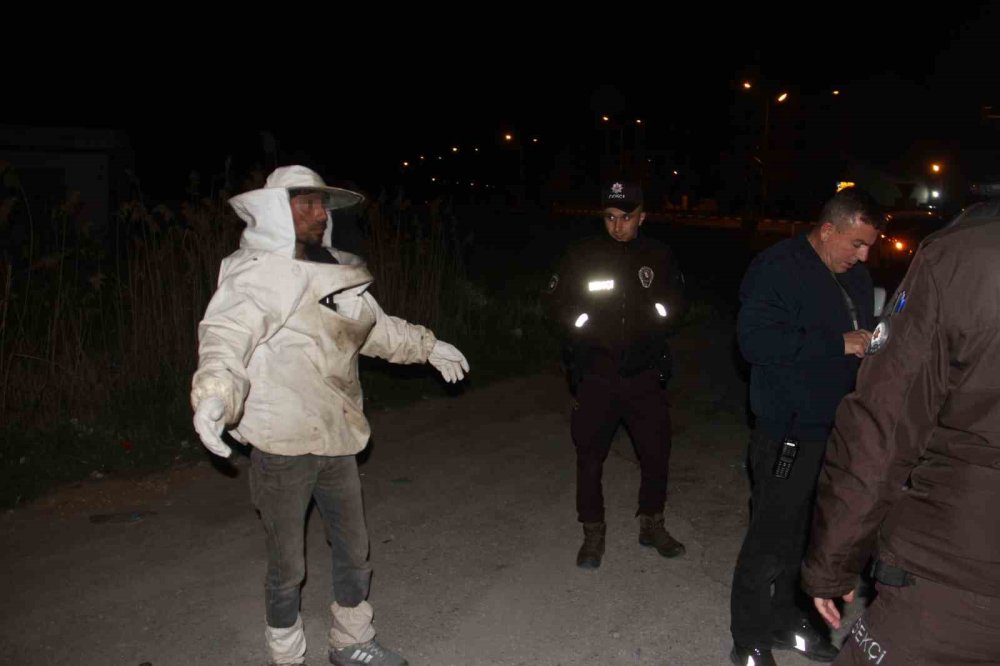 Konya'da arı kovanı yüklü kamyonet devrildi, olanlar oldu