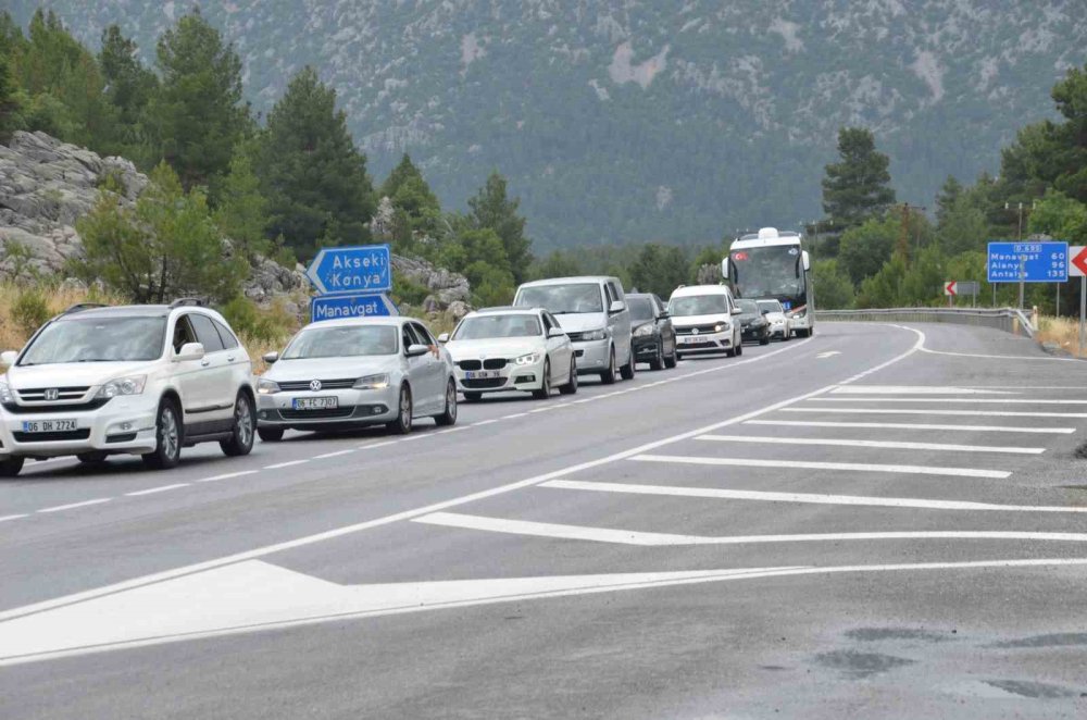 Konya yolunda yoğun trafik!
