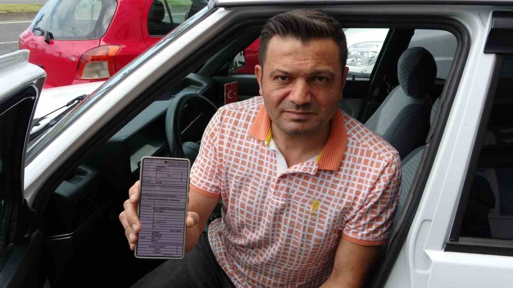 800 kilometre uzaktaki park halindeki otomobile Konya'dan görülmemiş ceza