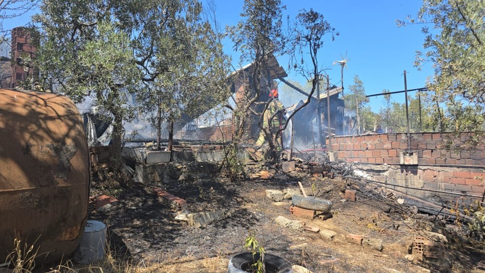 Bağ evi alev alev yandı