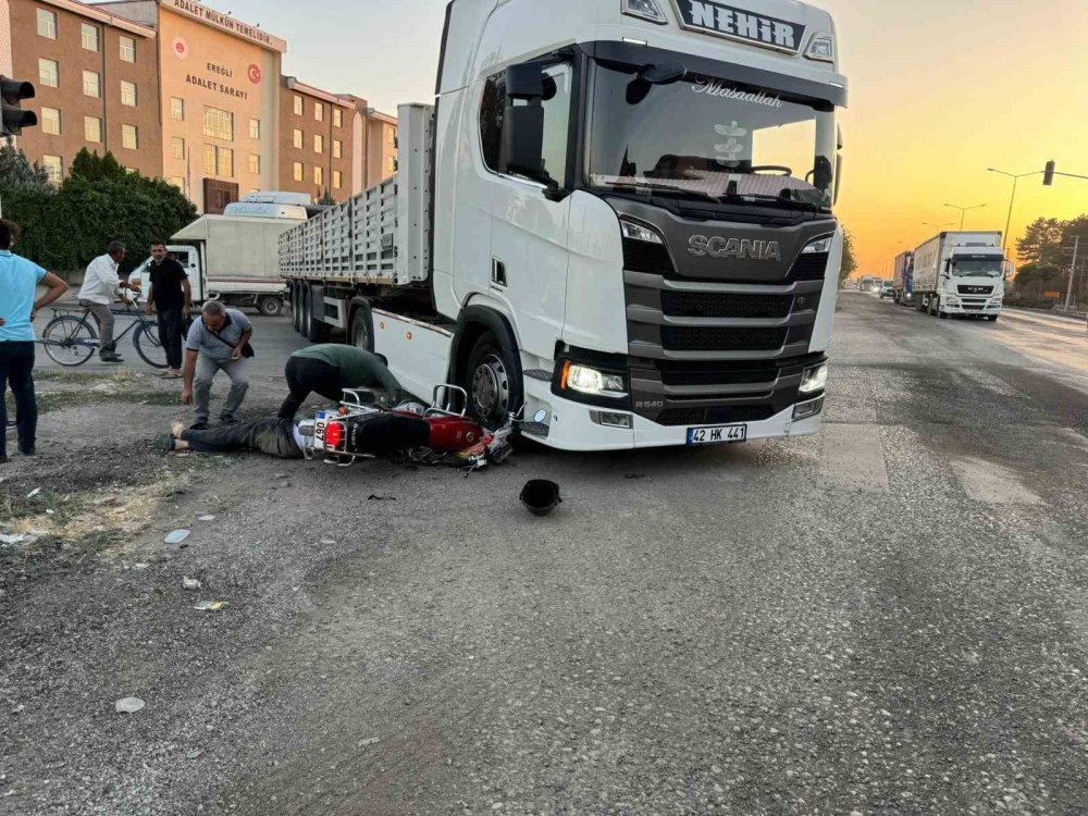 Konya'da kaza... Motosiklet sürücüsü hayatını kaybetti