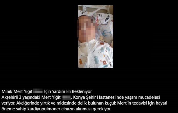 Hasta çocuklara bağış adında dolandırıcılık... Konya Şehir Hastanesi'nde yaşam mücadelesi veriyor