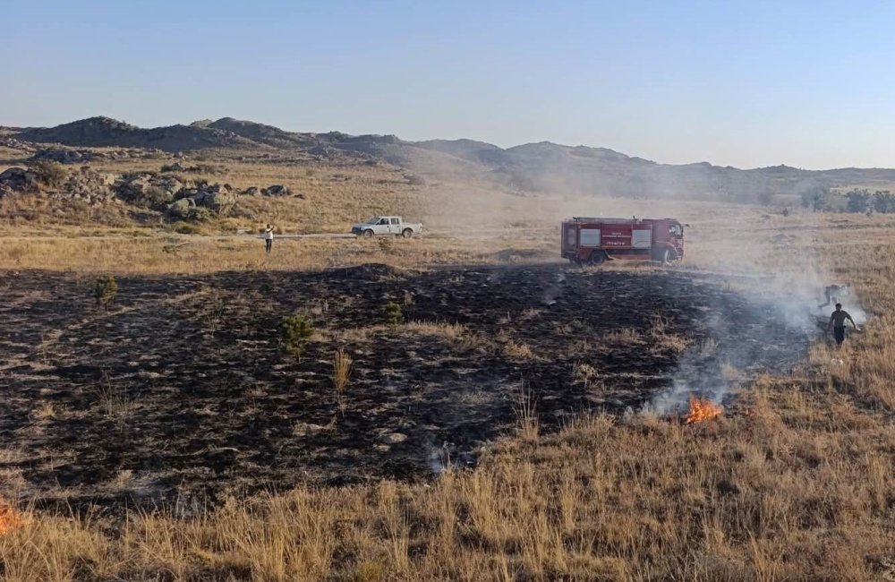 Konya Karapınar’da yangın