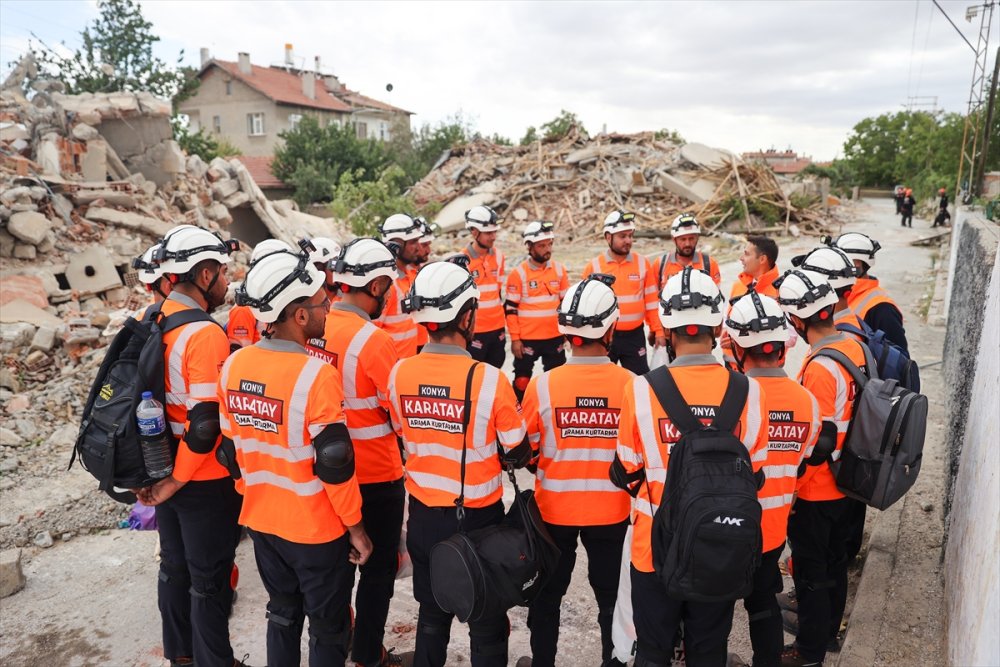 Konya'da 5,9 büyüklüğünde deprem tatbikatı yapıldı