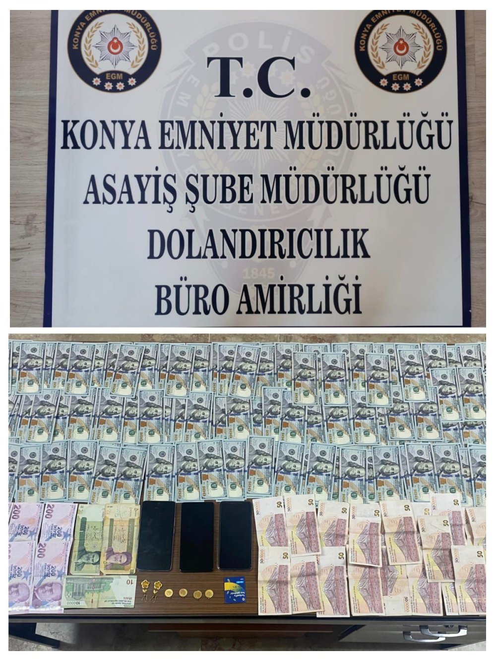 Konya'da "polis-savcı" yalanıyla 1 milyon 650 bin TL vurgun