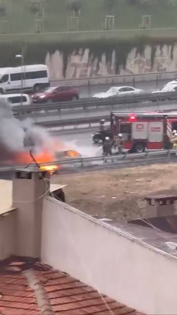 Seyir halindeyken alev alev yandı