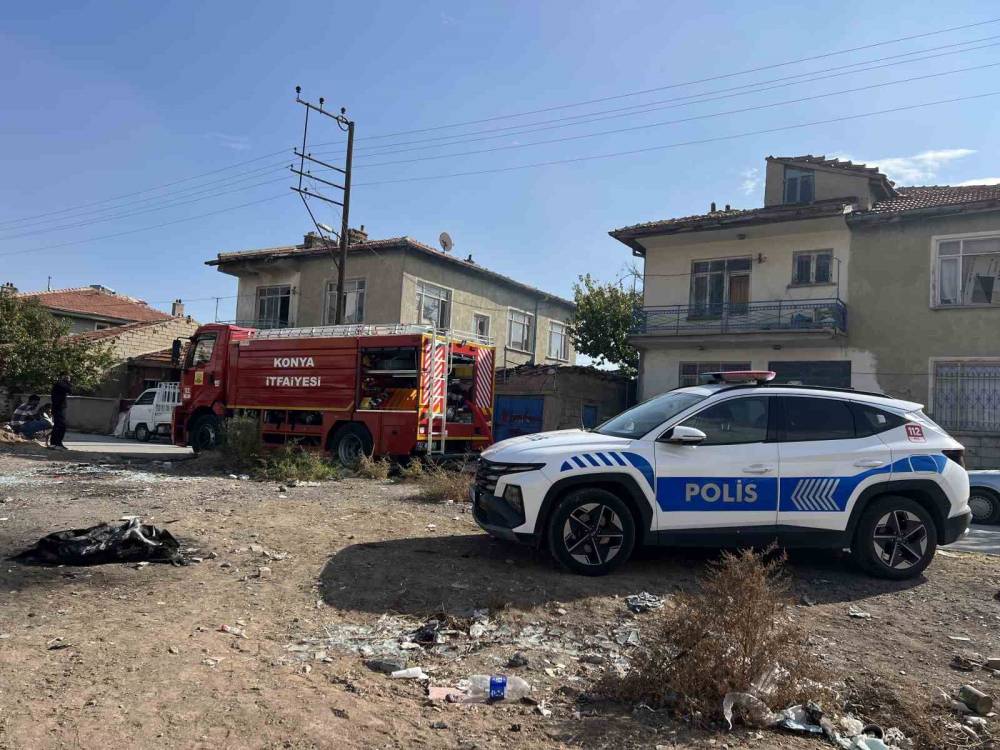 Konya merkezde ev yangını!