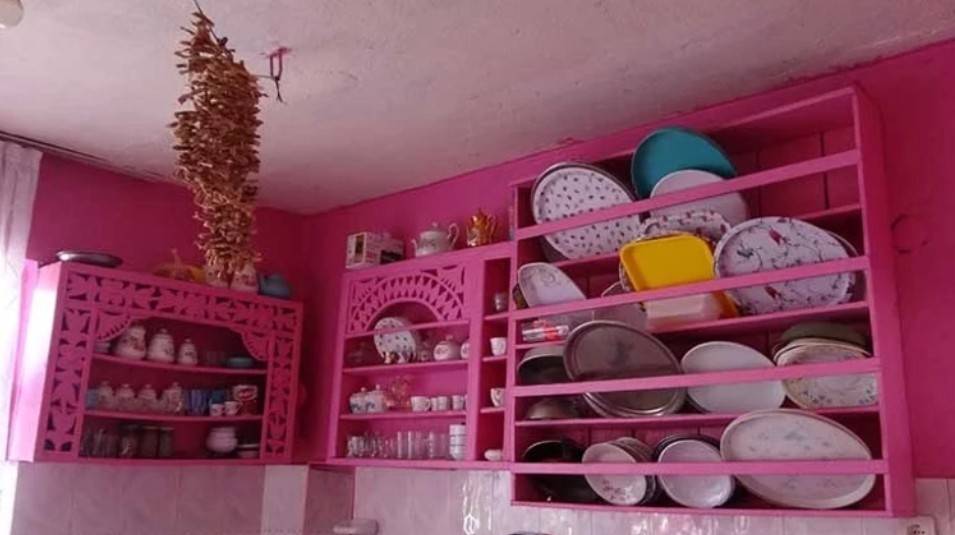 Hayatını pembeye boyadı, akülü arabasına gücü yetmedi