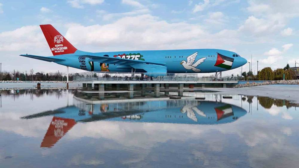 Konya'da Airbus A300 tipi uçak yeniden boyandı! Sebebi ise...