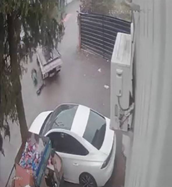 Akıl almaz kazanın güvenlik görüntüsü ortaya çıktı! O anlar...