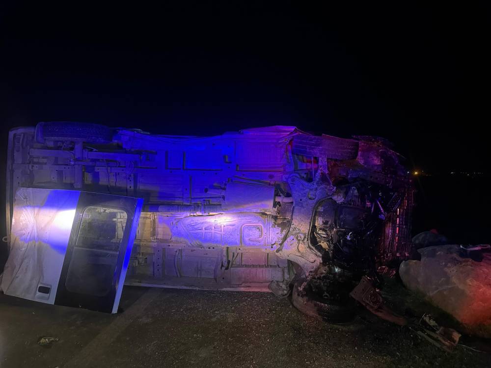 İşçi servisi minibüsü devrildi: 16 yaralı