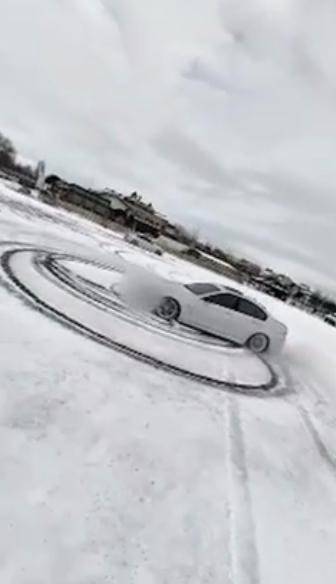 Drift attı, sanal devriyeye yakalandı