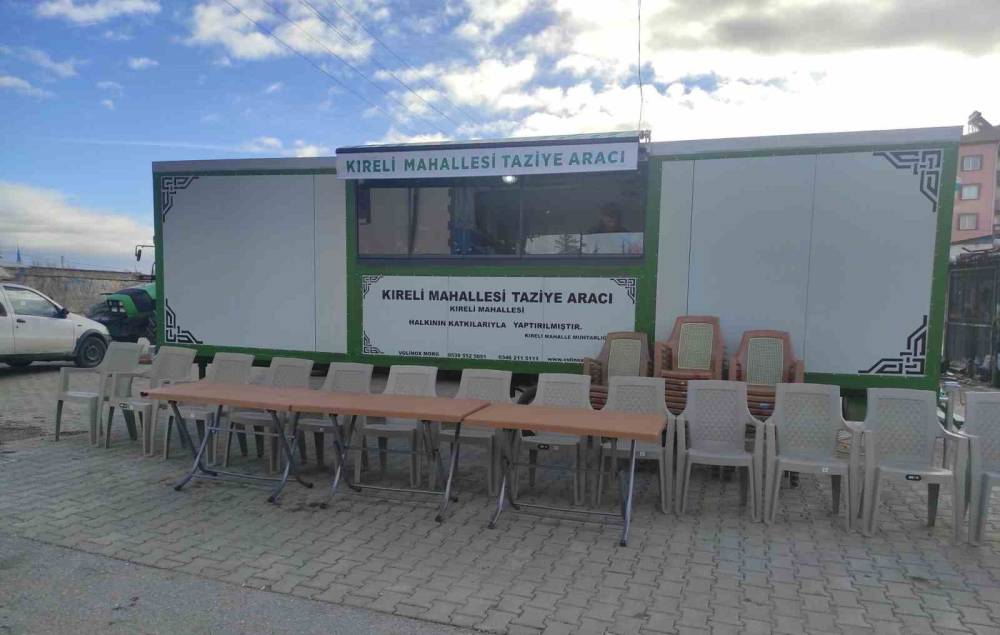 Hüyük’te örnek dayanışma! Kıreli Mahallesi tam donanımlı taziye aracına kavuştu