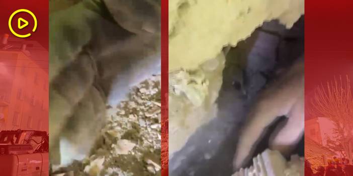 Konya'da çöken 4 katlı binadan bir kişinin kurtarılma anı... Merhaba dostum